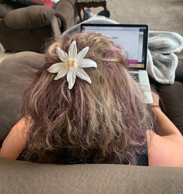 Leather Edelweiss Clip