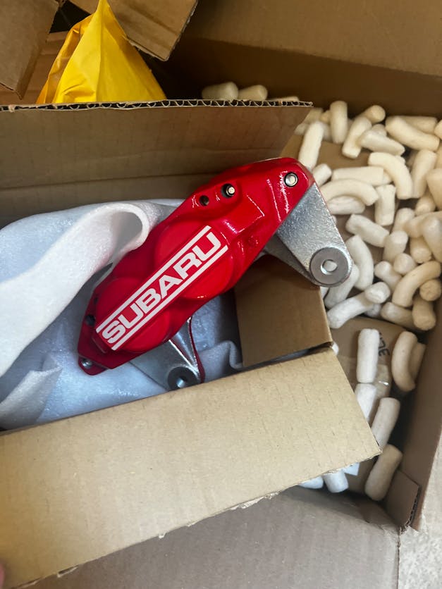 Subaru Red FHI Four-Pot/Two-Pot Brake Caliper Kit