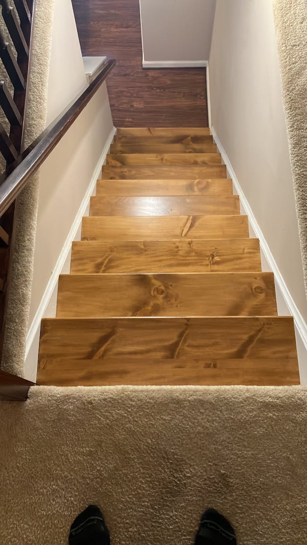 Knotty Pine Stair Tread
