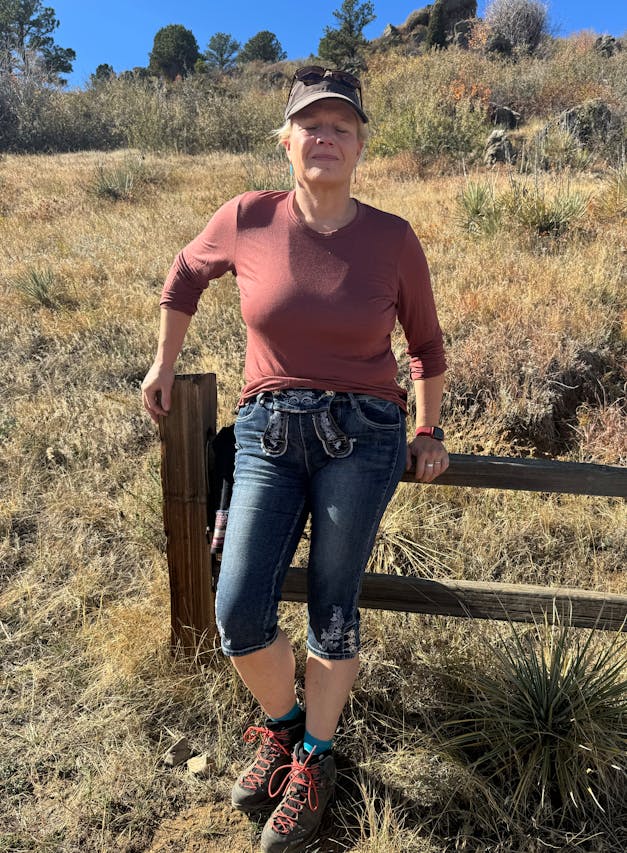 Women's Denim Lederhosen - Capri