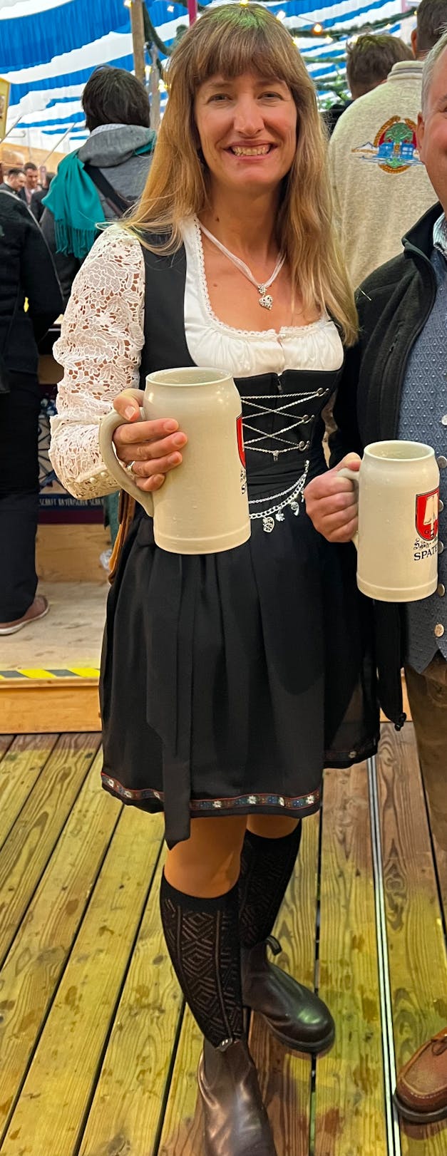 Black Knee-High Dirndl Socks