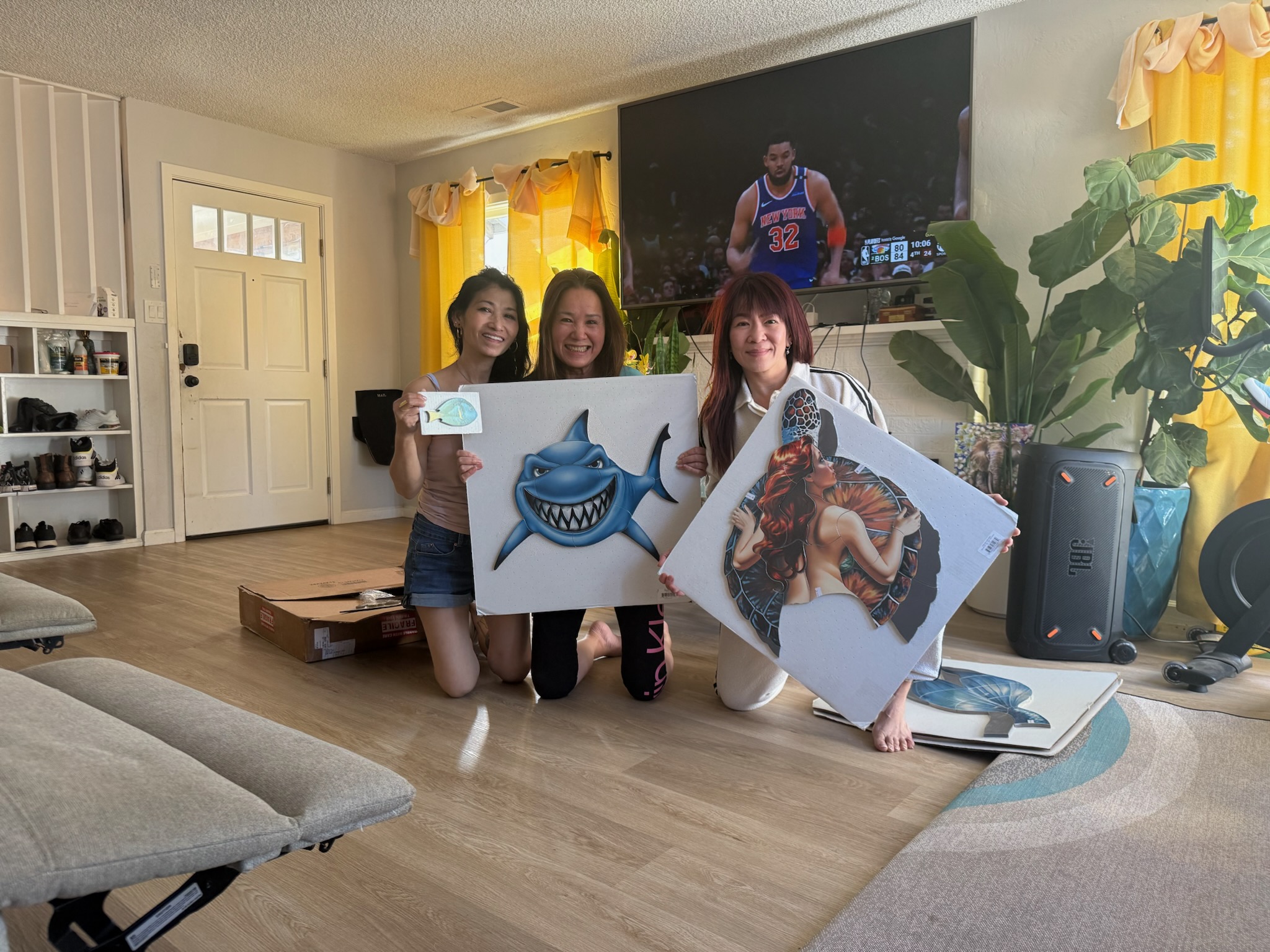 Gotcha Shark Porcelain Pool Mosaic By Custom Mosaics, Inc. | PORC